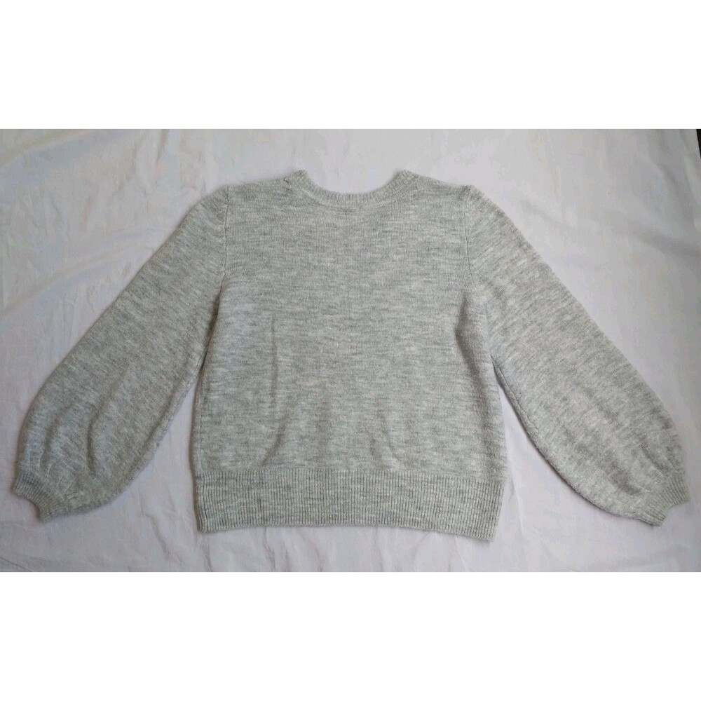 French Bulldog Frenchie Crew Sweater Gray Balloon Sleeves Women's - Picture 8 of 11